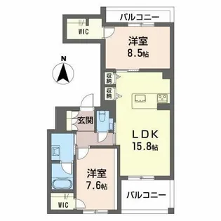 アルファテラス洲雲【0301号室】の間取り