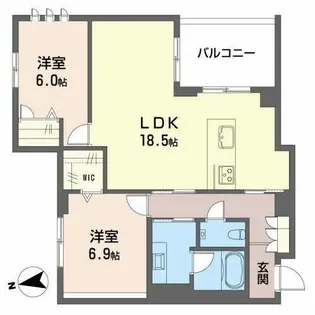 クレイラ車道【0303号室】の間取り