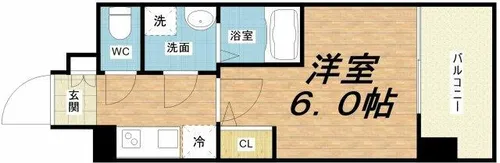 エスリードレジデンスグラン大阪福島ノース【2階】の間取り
