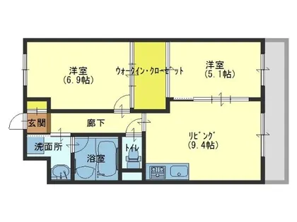パラファーレ・玉造【2階】の間取り