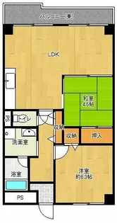 堂ヶ芝ビューハイツ【3階】の間取り