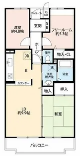 ロジェ長野 4棟【7階】の間取り