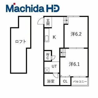 グランビア富木駅前【2階】の間取り