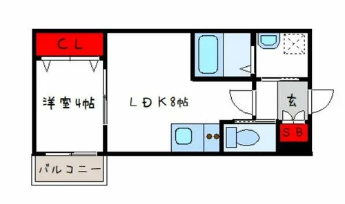 H-maison衣摺Ⅱ【3階】の間取り
