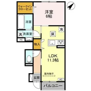 カルムベルフルール【1階】の間取り