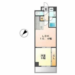 エルミタージュ新栄【2階】の間取り