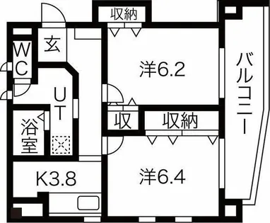THE RESIDENCE IMAIKE NORTH【6階】の間取り