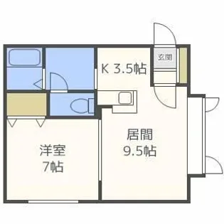 リバティハイム【101号室】の間取り