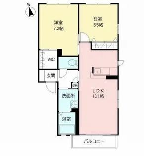 フォレストII【A0202号室】の間取り