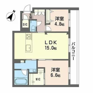 シャーメゾン高宮通り【A0201号室】の間取り