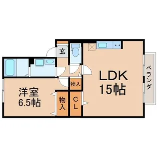 アパートメントff【1階】の間取り