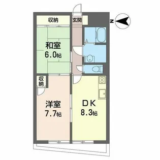 21北堀江(トニーワンキタホリエ)【0802号室】の間取り