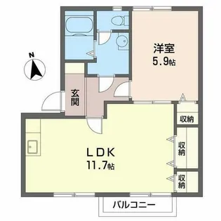 グランメール宮崎【0206号室】の間取り