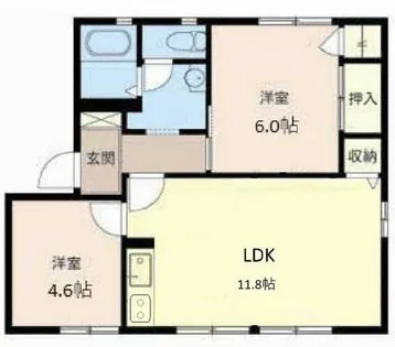 アイクスコートK・L【K127号室】の間取り