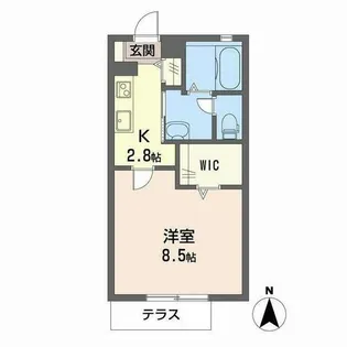 スプリング大将軍【0103号室】の間取り