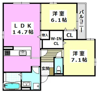 FLAIR桑田【2階】の間取り