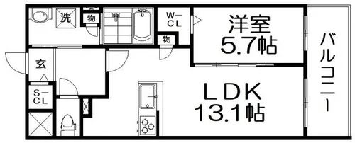 アンシャンテ岡本町【9階】の間取り