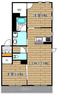 シャーメゾンOW富田Ⅱ【1階】の間取り