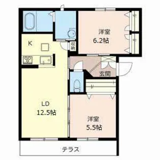 セントリビエ【0101号室】の間取り