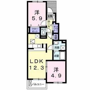 フィオーレ【1階】の間取り