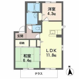 セレッソハイツ【B103号室】の間取り
