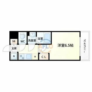 エスリード大阪プライムゲート【9階】の間取り