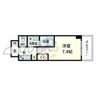 M-RESIDENCE新大阪Garden【4階】の間取り