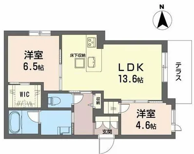 シャーメゾンフラットヒル【1階】の間取り