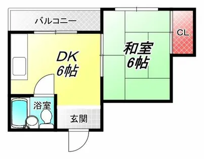グランドハイツ加美東【2階】の間取り