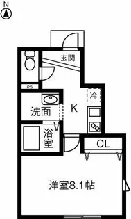 クローバーハイネス【101号室】の間取り