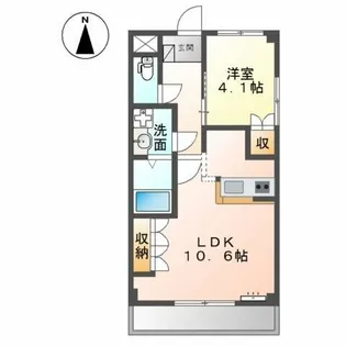 ウエストウィン【1階】の間取り