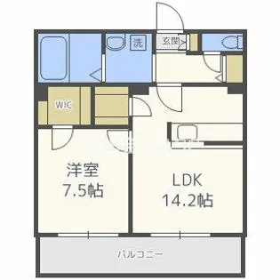 ルクレ阿波座レジデンス【1007号室】の間取り