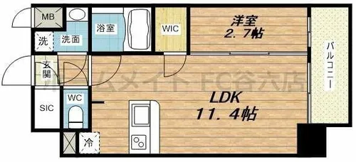 アプリーレ中之島【3階】の間取り