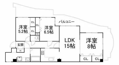 グラン・ドムール夕陽丘【2階】の間取り