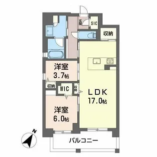 ALBLANC KYOMACHIBORI(アルブラン京町堀)【0801号室】の間取り