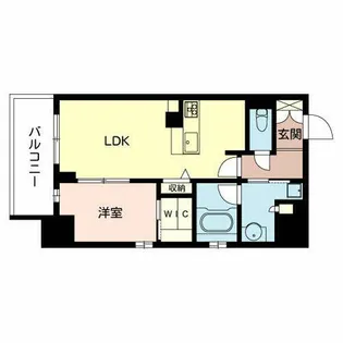 レフィシアコート難波【0201号室】の間取り