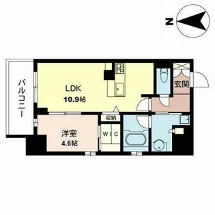 レフィシアコート難波【0201号室】の間取り