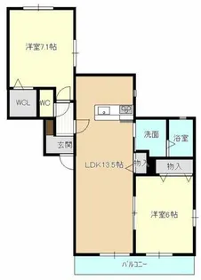 クレール宮前【00202号室】の間取り