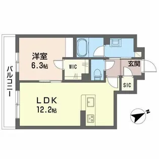 シャーメゾン ラフテル【0202号室】の間取り