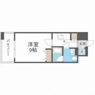 プラウドフラット新大阪【6階】の間取り