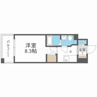 プラウドフラット新大阪【6階】の間取り