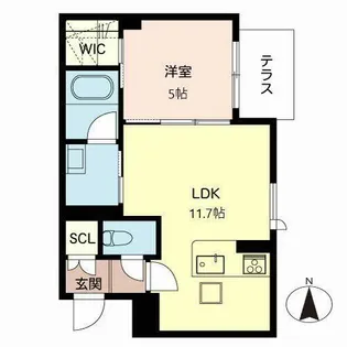 ラフィーネ下鴨【0103号室】の間取り