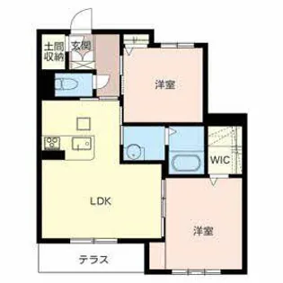 シャーメゾン きた【0103号室】の間取り