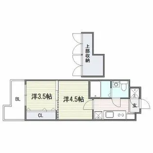 Wes-PROJECT 55 博多【4階】の間取り