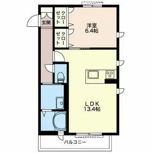 ラ・メール清水ヶ岡【0308号室】の間取り