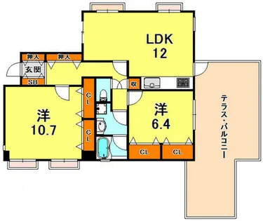 りりぱっとはうす【4階】の間取り