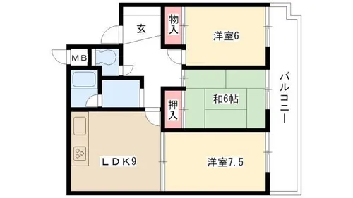 アルスサンク【102号室】の間取り