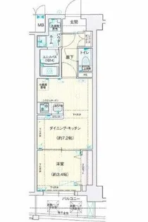 レシオス大阪城SOUTH【2階】の間取り