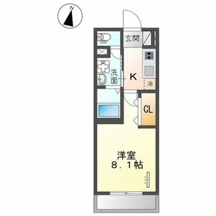 ヴァローレ日比野【3階】の間取り