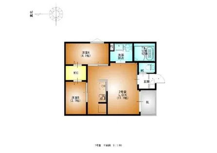 REGALEST草薙町【1階】の間取り